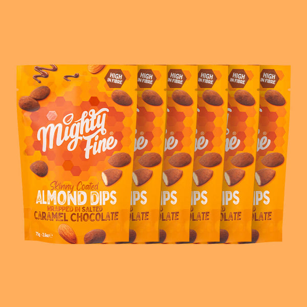 Skinny Coated Salted Caramel Chocolate Almond Dips 6 x 75g pouches
